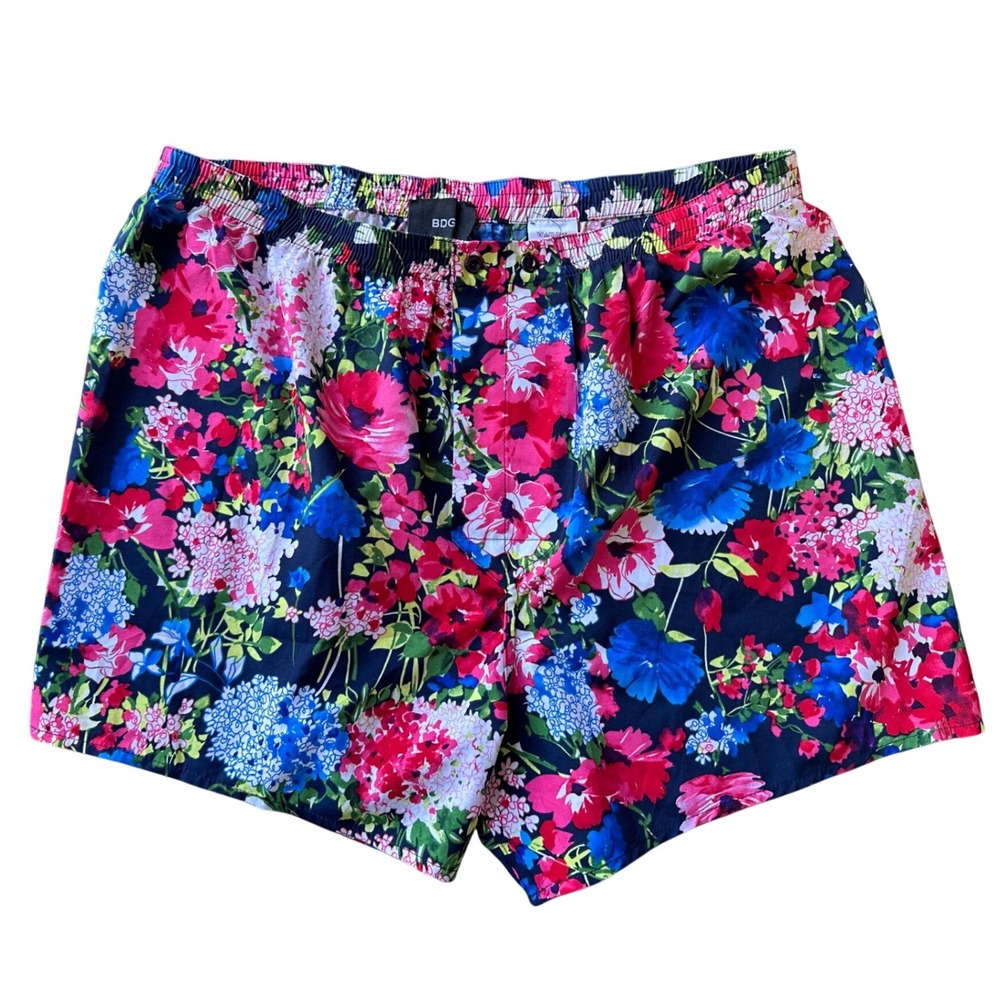 BDG Urban Outfitters bf lounge Floral Boxer Shorts Elastic Waist Large